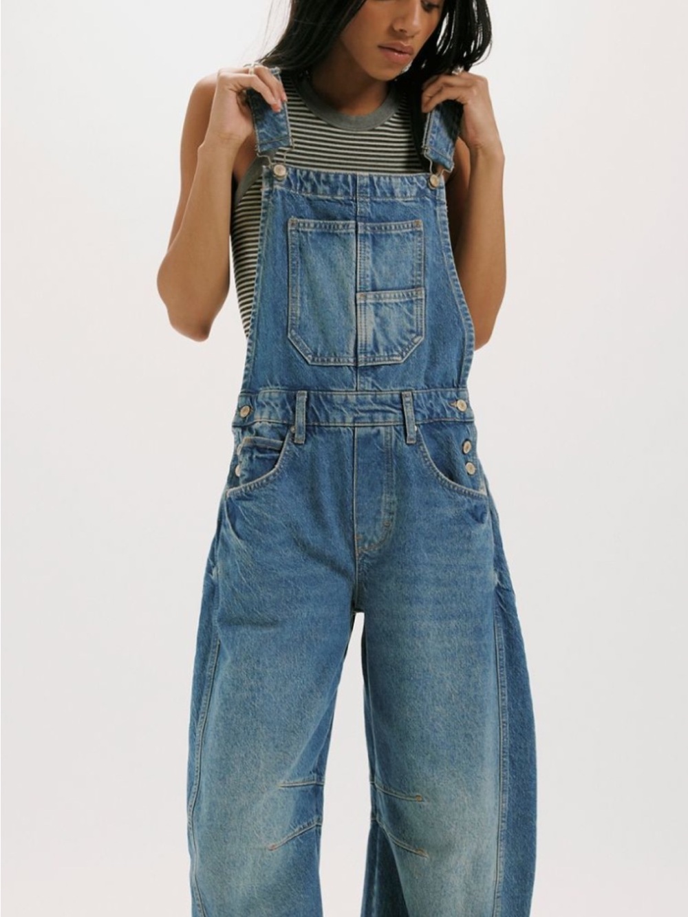 We the Free Good Luck Barrel Overalls